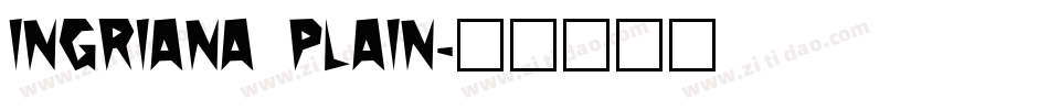 Ingriana Plain字体转换
